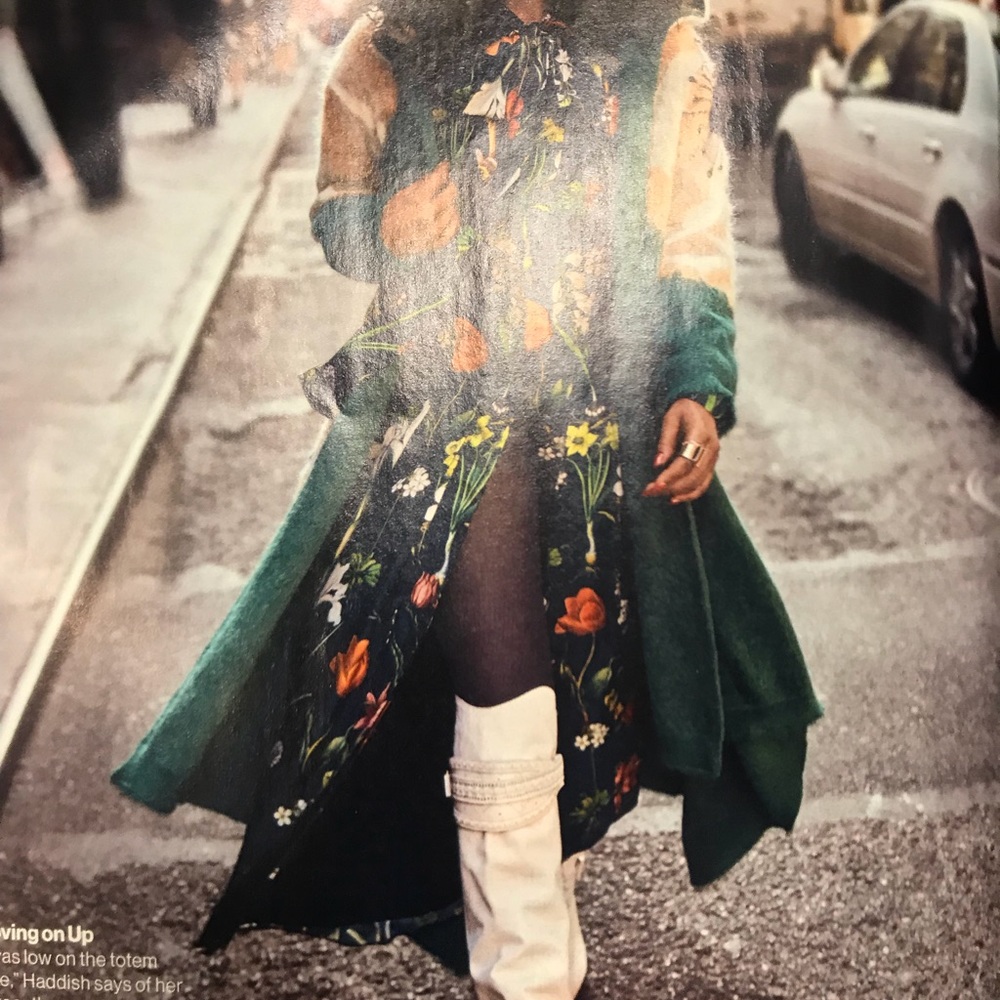 Boutique Yellow Floral Hi Low Duster Maxi Top Dress - Picture 8 of 9